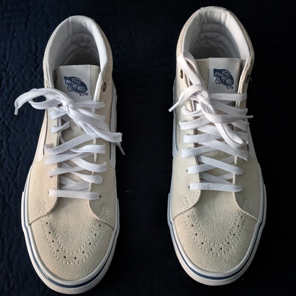 Vans SK8 Hi Raw Canvas Women 9.5 White on White VNOA5FCCACV 2022 - Picture 5 of 9
